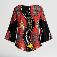 Papua New Guinea 50th Independence Kimono Sleeve Blouse PNG Batik Pattern LT01 - Polynesian Pride