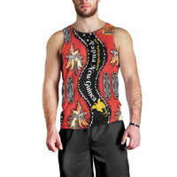 Papua New Guinea 50th Independence Men Tank Top PNG Batik Pattern LT01 - Polynesian Pride