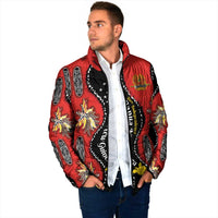 Papua New Guinea 50th Independence Padded Jacket PNG Batik Pattern LT01 - Polynesian Pride