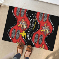 Papua New Guinea 50th Independence Rubber Doormat PNG Batik Pattern LT01 - Polynesian Pride