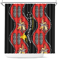 Papua New Guinea 50th Independence Shower Curtain PNG Batik Pattern - Polynesian Pride