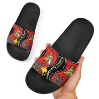 Papua New Guinea 50th Independence Slide Sandals PNG Batik Pattern - Polynesian Pride
