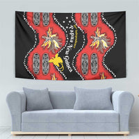 Papua New Guinea 50th Independence Tapestry PNG Batik Pattern - Polynesian Pride