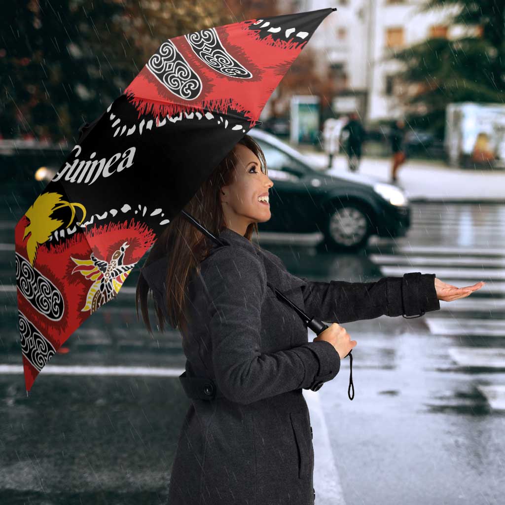 Papua New Guinea 50th Independence Umbrella PNG Batik Pattern - Polynesian Pride