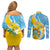 personalised-tuvalu-independence-day-couples-matching-off-shoulder-short-dress-and-long-sleeve-button-shirts-plumeria-45th-anniversary