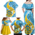 personalised-tuvalu-independence-day-family-matching-off-shoulder-maxi-dress-and-hawaiian-shirt-plumeria-45th-anniversary