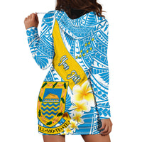 Personalised Tuvalu Independence Day Hoodie Dress Plumeria 45th Anniversary LT01 - Polynesian Pride