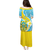 Personalised Tuvalu Independence Day Puletasi Plumeria 45th Anniversary LT01 - Polynesian Pride