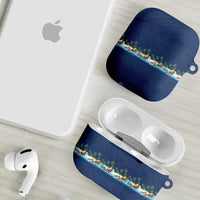 Hawaii Santa Riding Sea Turtle AirPods Case Mele Kalikimaka Polynesian Pattern LT01 - Polynesian Pride