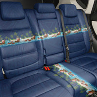 Hawaii Santa Riding Sea Turtle Back Car Seat Cover Mele Kalikimaka Polynesian Pattern LT01 - Polynesian Pride
