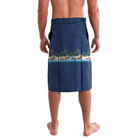 Hawaii Santa Riding Sea Turtle Lavalava Mele Kalikimaka Polynesian Pattern LT01 - Polynesian Pride