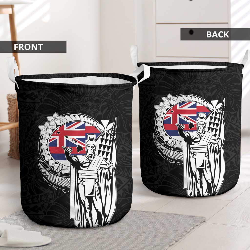 Hawaii King Kamehameha Laundry Basket Flag Polynesian Pattern