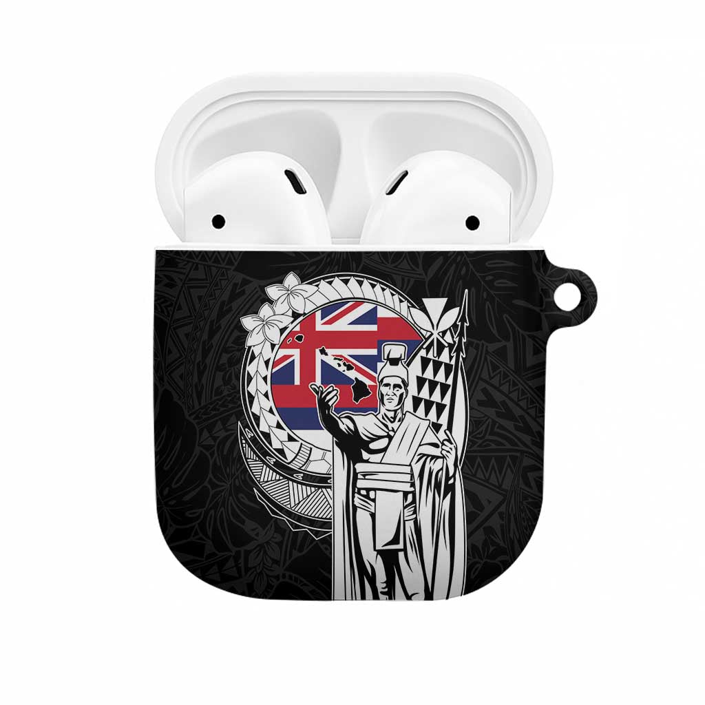 Hawaii King Kamehameha AirPods Case Flag Polynesian Pattern LT01 Black - Polynesian Pride