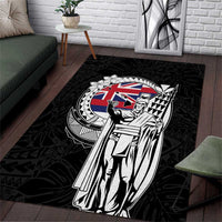 Hawaii King Kamehameha Area Rug Flag Polynesian Pattern