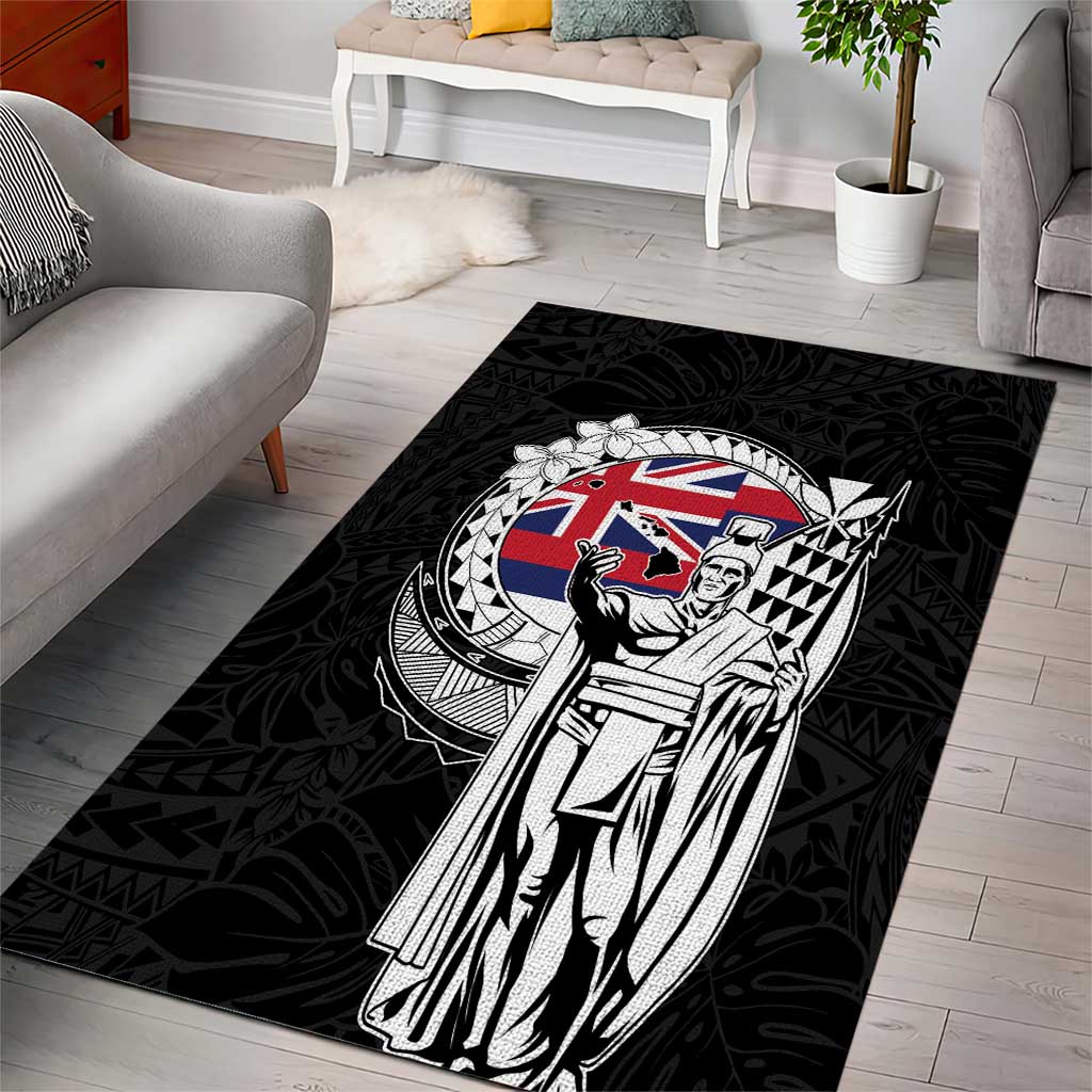 Hawaii King Kamehameha Area Rug Flag Polynesian Pattern