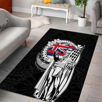 Hawaii King Kamehameha Area Rug Flag Polynesian Pattern