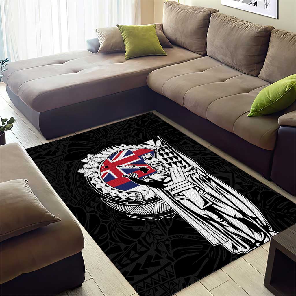 Hawaii King Kamehameha Area Rug Flag Polynesian Pattern
