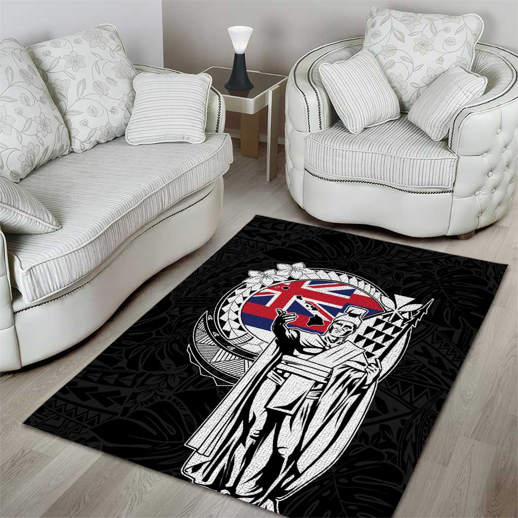 Hawaii King Kamehameha Area Rug Flag Polynesian Pattern