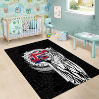 Hawaii King Kamehameha Area Rug Flag Polynesian Pattern