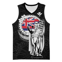 Personalized Hawaii King Kamehameha Basketball Jersey Flag Polynesian Pattern