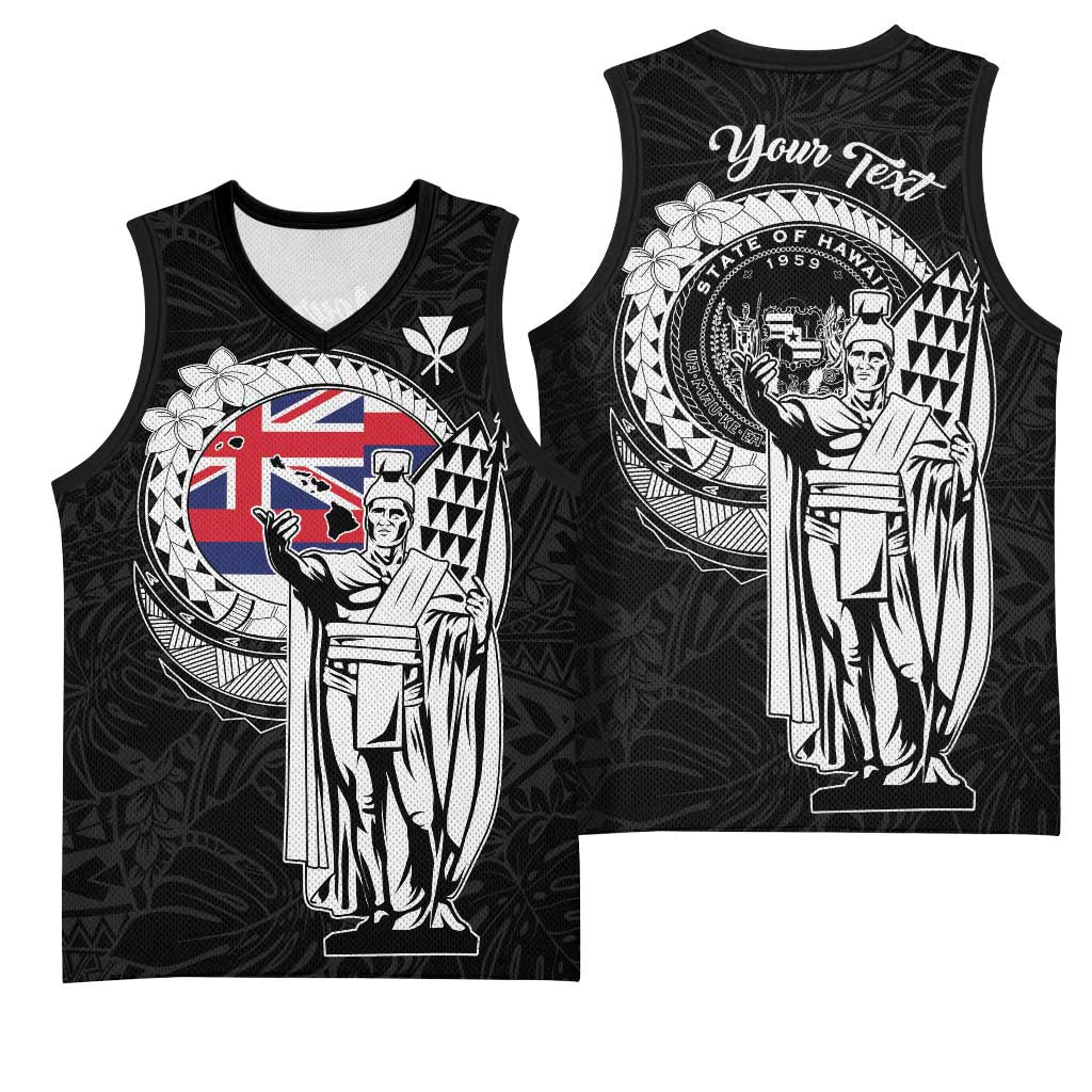 Personalized Hawaii King Kamehameha Basketball Jersey Flag Polynesian Pattern