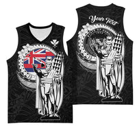 Personalized Hawaii King Kamehameha Basketball Jersey Flag Polynesian Pattern