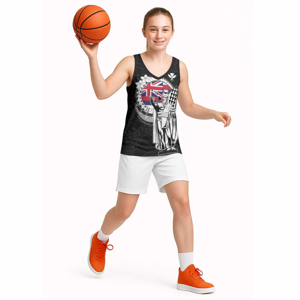 Personalized Hawaii King Kamehameha Basketball Jersey Flag Polynesian Pattern
