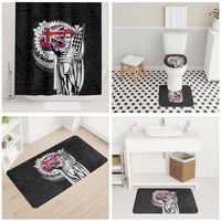 Hawaii King Kamehameha Bathroom Set Flag Polynesian Pattern
