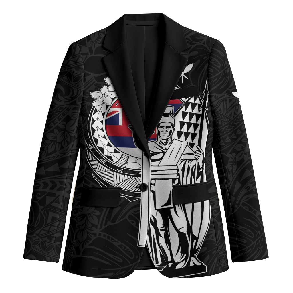 Personalized Hawaii King Kamehameha Blazer Flag Polynesian Pattern LT01 Unisex Black - Polynesian Pride