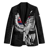 Personalized Hawaii King Kamehameha Blazer Flag Polynesian Pattern LT01 Unisex Black - Polynesian Pride