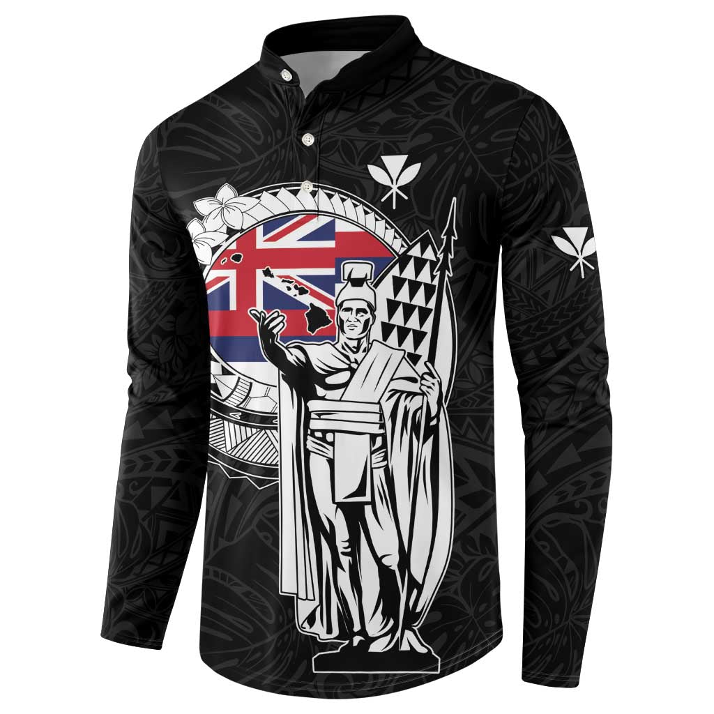 Personalized Hawaii King Kamehameha Button Sweatshirt Flag Polynesian Pattern LT01 - Polynesian Pride