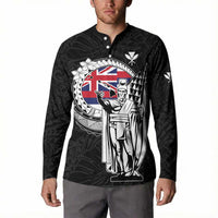 Personalized Hawaii King Kamehameha Button Sweatshirt Flag Polynesian Pattern LT01 - Polynesian Pride
