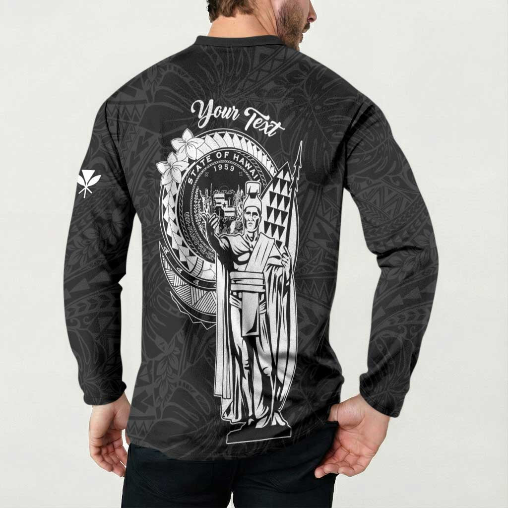 Personalized Hawaii King Kamehameha Button Sweatshirt Flag Polynesian Pattern LT01 - Polynesian Pride