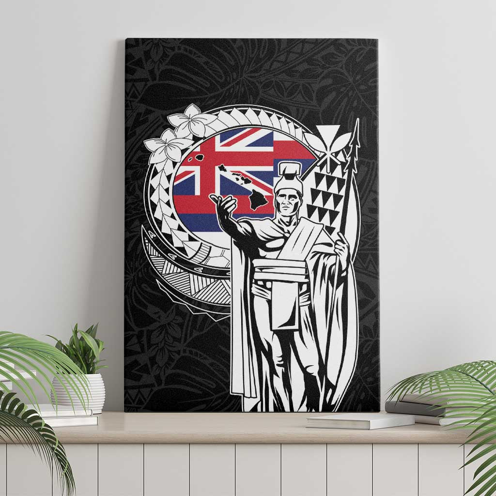 Hawaii King Kamehameha Canvas Wall Art Flag Polynesian Pattern LT01 - Polynesian Pride