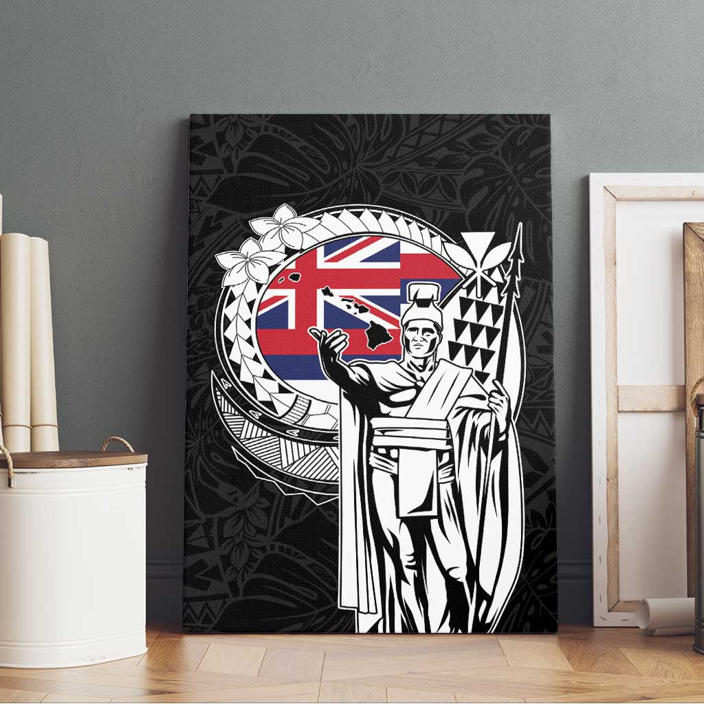 Hawaii King Kamehameha Canvas Wall Art Flag Polynesian Pattern LT01 - Polynesian Pride