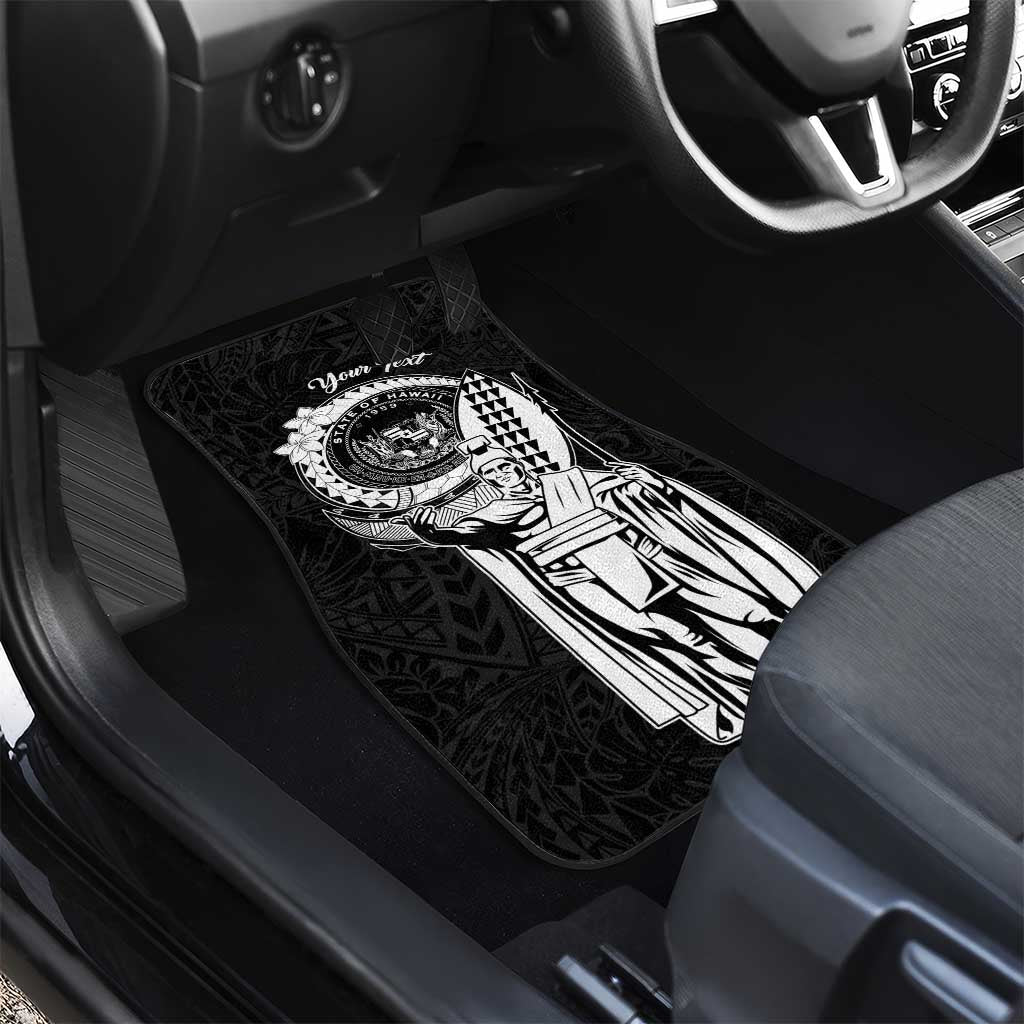 Personalized Hawaii King Kamehameha Car Mats Flag Polynesian Pattern