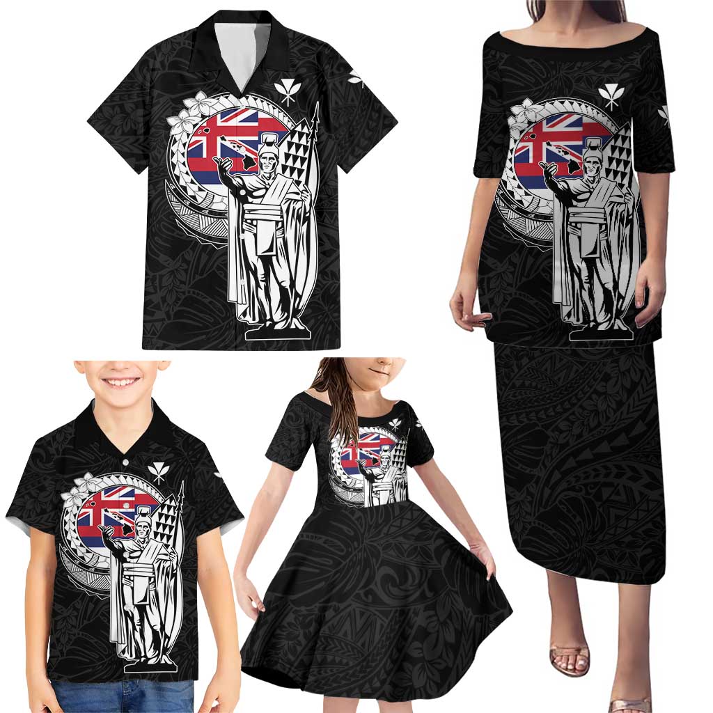 Personalized Hawaii King Kamehameha Family Matching Puletasi and Hawaiian Shirt Flag Polynesian Pattern LT01 - Polynesian Pride