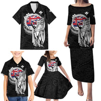 Personalized Hawaii King Kamehameha Family Matching Puletasi and Hawaiian Shirt Flag Polynesian Pattern LT01 - Polynesian Pride