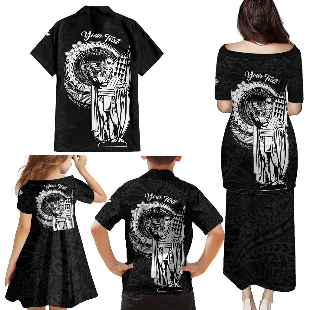 Personalized Hawaii King Kamehameha Family Matching Puletasi and Hawaiian Shirt Flag Polynesian Pattern LT01 - Polynesian Pride