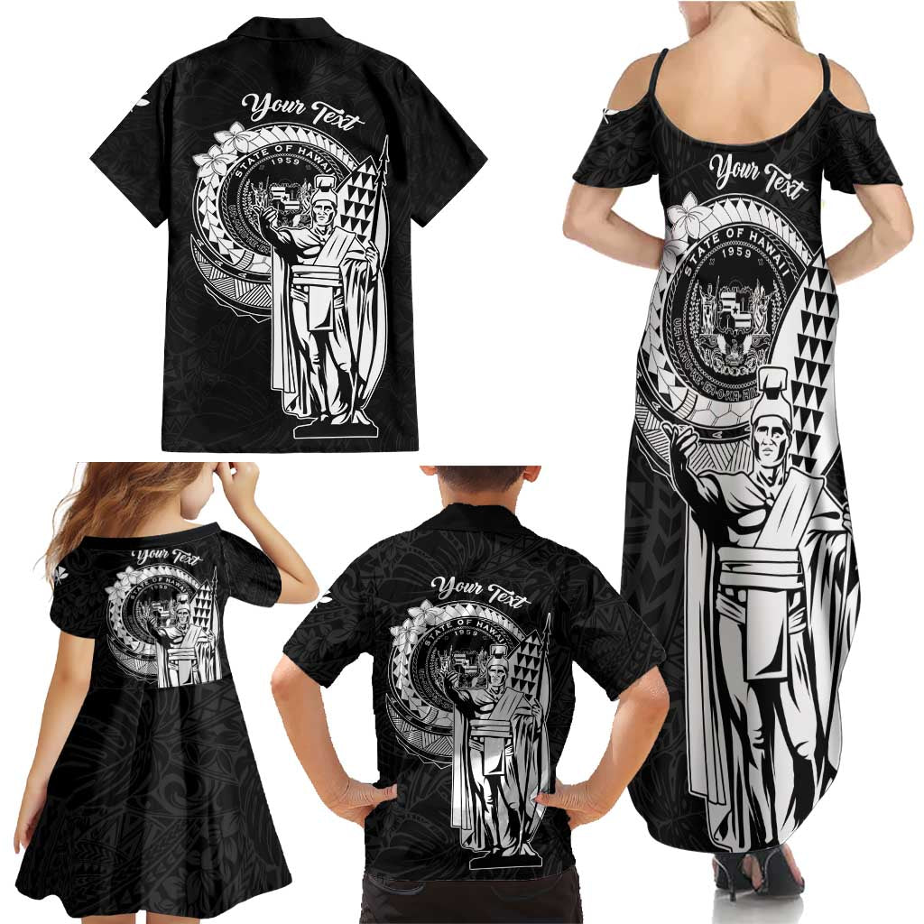 Personalized Hawaii King Kamehameha Family Matching Summer Maxi Dress and Hawaiian Shirt Flag Polynesian Pattern LT01 - Polynesian Pride