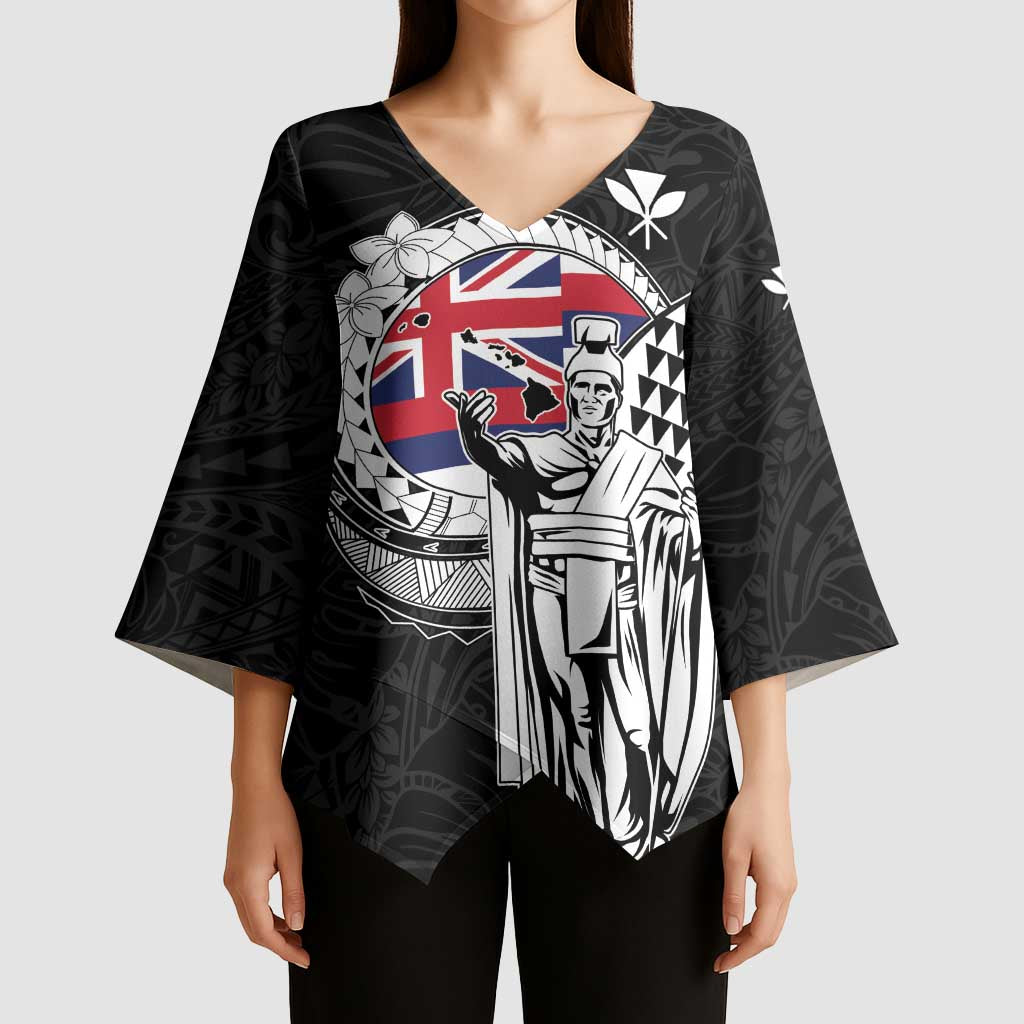 Personalized Hawaii King Kamehameha Kimono Sleeve Blouse Flag Polynesian Pattern LT01 - Polynesian Pride