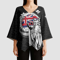 Personalized Hawaii King Kamehameha Kimono Sleeve Blouse Flag Polynesian Pattern LT01 - Polynesian Pride