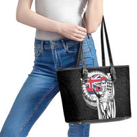 Hawaii King Kamehameha Leather Tote Bag Flag Polynesian Pattern LT01 - Polynesian Pride