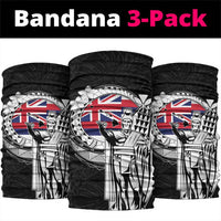 Hawaii King Kamehameha Neck Gaiter Flag Polynesian Pattern LT01 package One Size: 25*50cm Black - Polynesian Pride