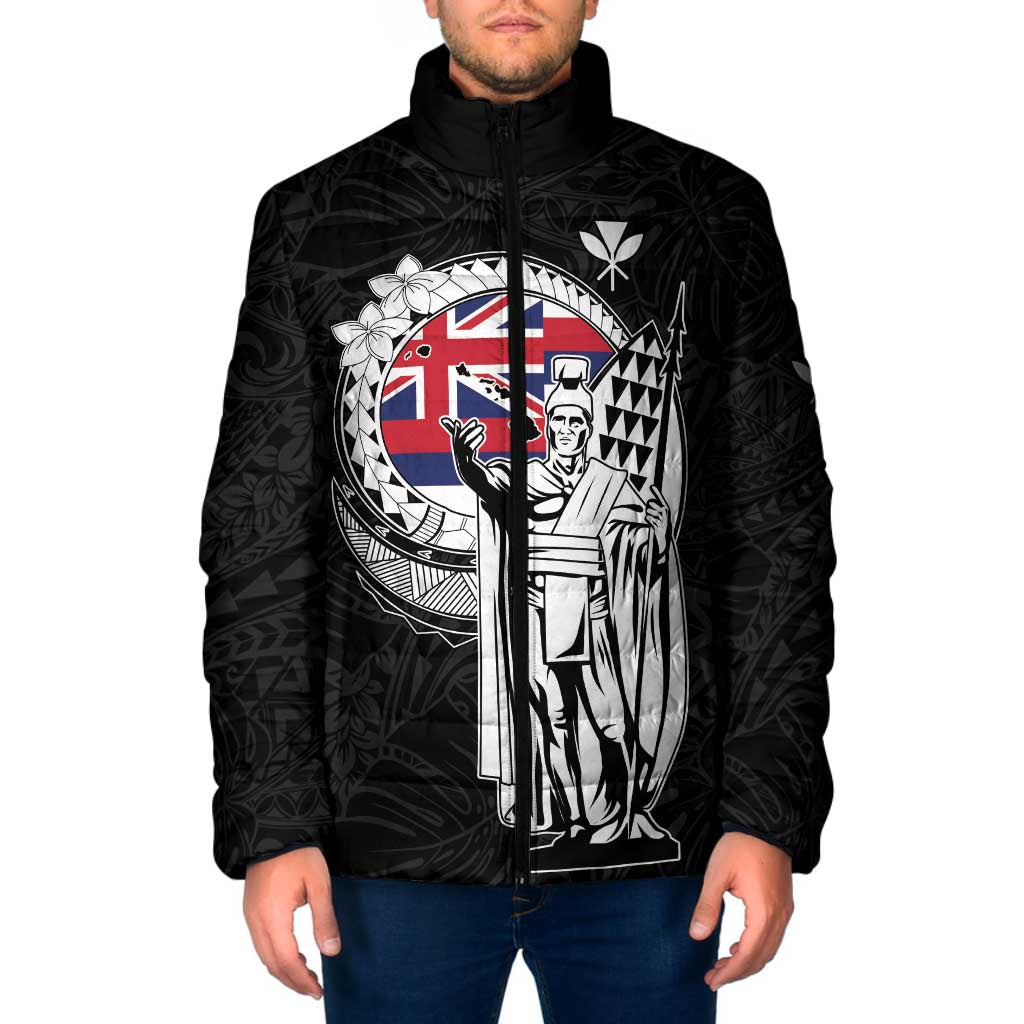 Personalized Hawaii King Kamehameha Padded Jacket Flag Polynesian Pattern