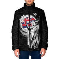 Personalized Hawaii King Kamehameha Padded Jacket Flag Polynesian Pattern