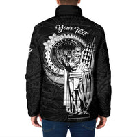 Personalized Hawaii King Kamehameha Padded Jacket Flag Polynesian Pattern