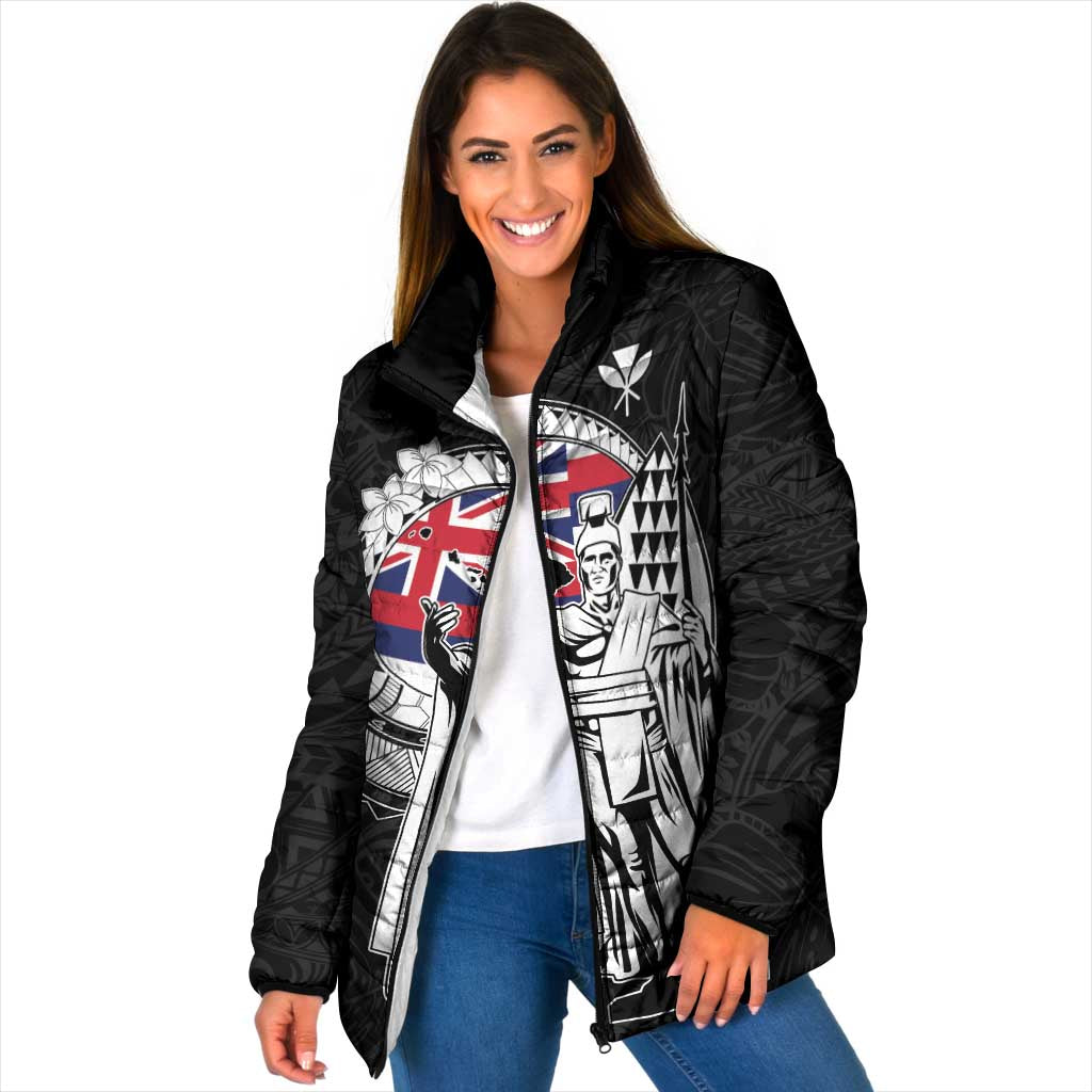 Personalized Hawaii King Kamehameha Padded Jacket Flag Polynesian Pattern