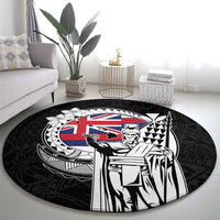 Hawaii King Kamehameha Round Carpet Flag Polynesian Pattern LT01 - Polynesian Pride
