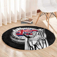 Hawaii King Kamehameha Round Carpet Flag Polynesian Pattern LT01 - Polynesian Pride
